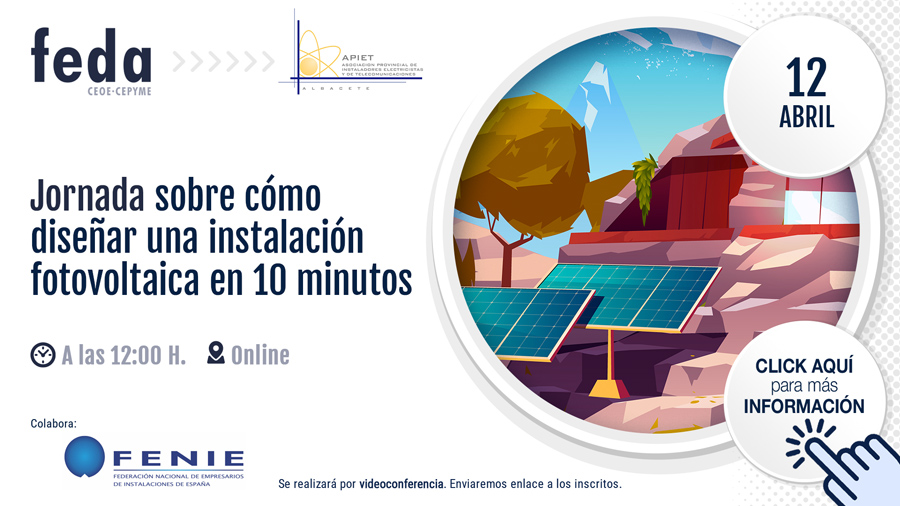 Jornada sobre cómo diseñar una instalación fotovoltaica en 10 minutos.