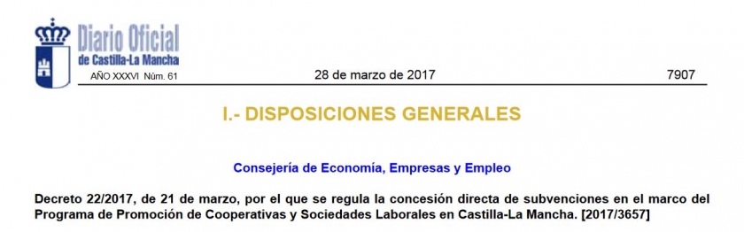 Ayudas para la Promoción de Cooperativas y Sociedades Laborales