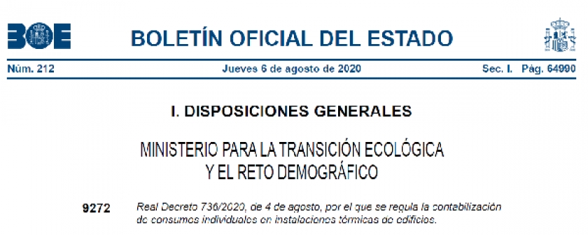 Contabilización de consumos individuales en instalaciones térmicas de edificios