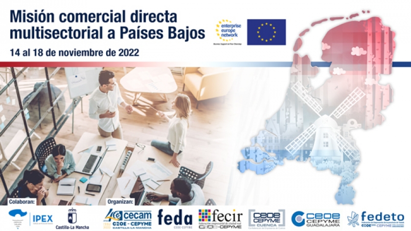 MISIÓN COMERCIAL MULTISECTORIAL DIRECTA A  PAÍSES BAJOS. 14-18 Noviembre 2022