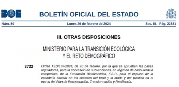 Fotografía de Publicación de las bases reguladoras para la concesión de subvenciones para el impulso de la economía circular en los sectores del textil y la moda, y del plástico, ofrecida por FEDA