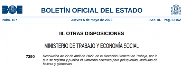 Fotografía de Resolución de 22 de abril de 2022, Dirección General de Trabajo, Convenio Colectivo para Peluquerías, Institutos de Belleza y Gimnasios, ofrecida por FEDA