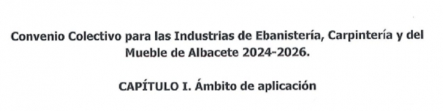 Fotografía de Firmado el Convenio Colectivo de Ebanistería, Carpintería y del Mueble de la Provincia de Albacete, ofrecida por FEDA