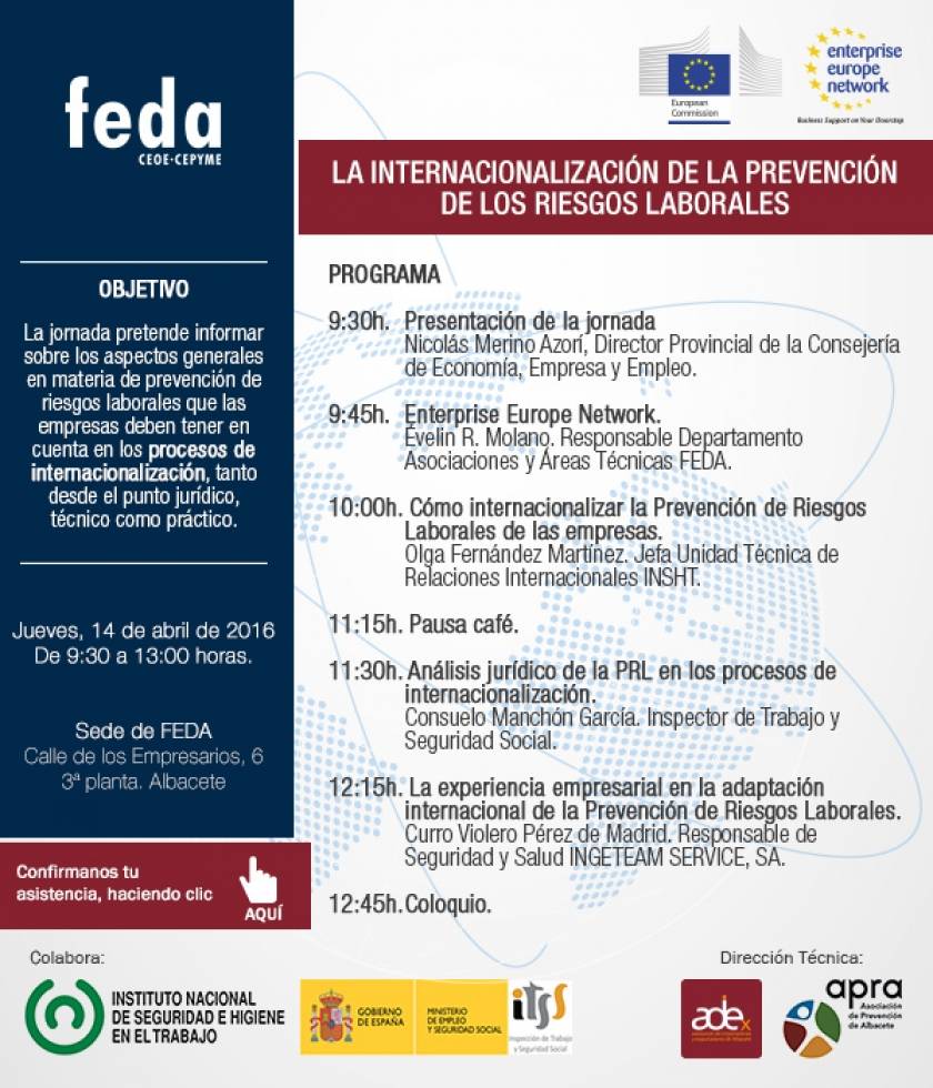 FEDA lleva a las empresas la internacionalización de los riesgos laborales