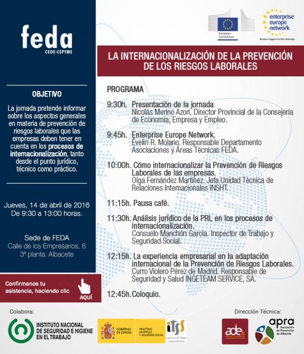 Fotografía de FEDA lleva a las empresas la internacionalización de los riesgos laborales, ofrecida por FEDA