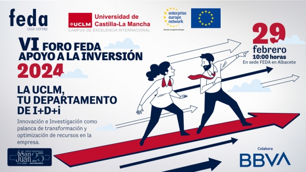 Fotografía de FEDA convoca el VI Foro de Apoyo a la Inversión con la UCLM en innovación e investigación como palancas de transformación y optimización de recursos en la empresa, ofrecida por FEDA