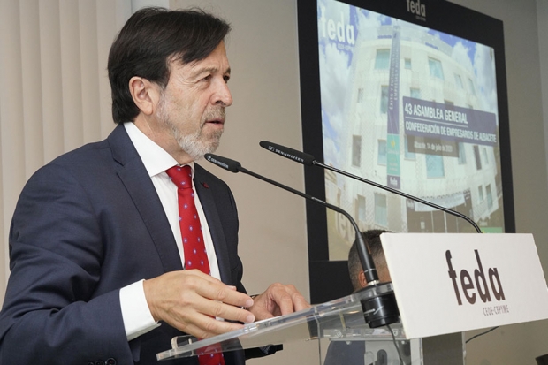 Fotografía de Artemio Pérez Alfaro, durante su intervención en la 43ª Asamblea General de FEDA, celebrada en julio de 2020., ofrecida por FEDA