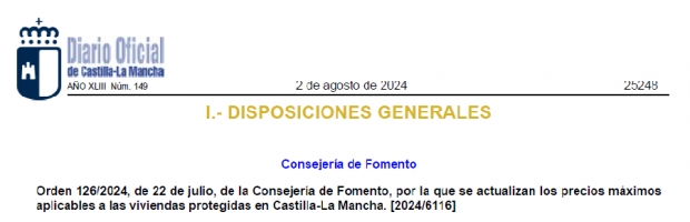 Fotografía de Actualización del precio máximo de la vivienda protegida en Castilla-La Mancha, ofrecida por FEDA