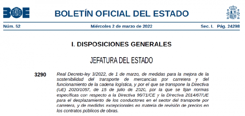 Revisión excepcional de precios en los contratos de obras del sector público