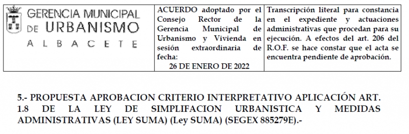 Aprobación del criterio para incrementar hasta un 10% la edificabilidad en edificios con alta calificación energética