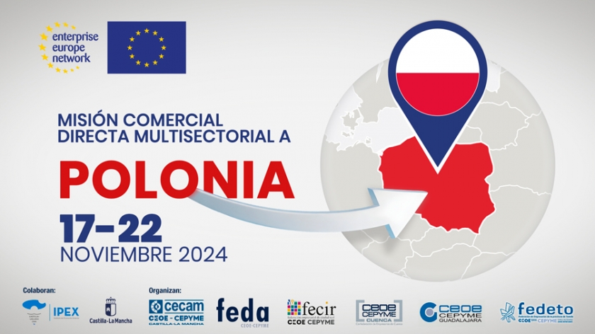 Convocatoria subvención para la participación en la Misión Comercial Directa Multisectorial a Polonia. 17-22 Nov 2024.