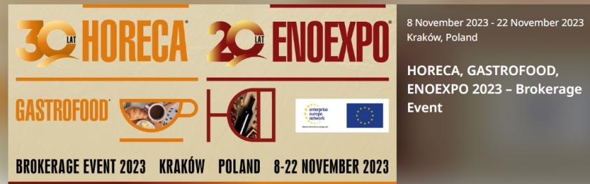 Encuentros empresariales internacionales HORECA, GASTROFOOD, ENOEXPO 2023. Modalidad online. 8-22 noviembre 2023.