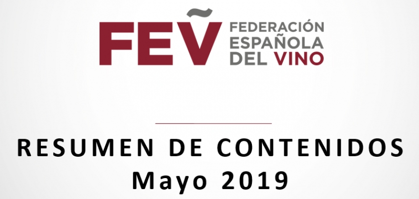 FEDERACIÓN ESPAÑOLA DEL VINO - RESUMEN MAYO