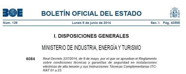 Fotografía de Nuevo Reglamento sobre condiciones técnicas y garantías de seguridad en instalaciones eléctricas de alta tensión, ofrecida por FEDA