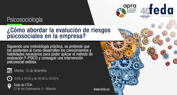 Fotografía de PSICOSOCIOLOGÍA: ¿Cómo abordar la evaluación de riesgos psicosociales en la empresa? Metodologías de evaluación., ofrecida por FEDA