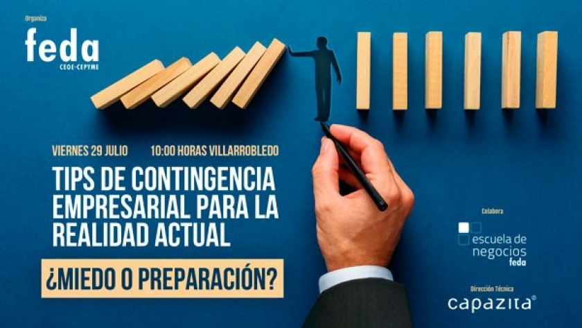 FEDA expondrá en su Delegación de Villarrobledo los tips de contingencia empresarial para la realidad actual