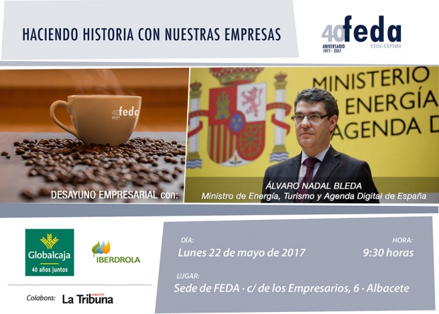 Fotografía de Desayuno empresarial en el 40 Aniversario de FEDA con el ministro de Energía, Turismo y Agenda Digital, ofrecida por FEDA