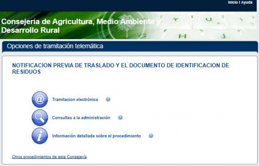 Modificación procedimiento Notificación Previa de Traslado de Residuos