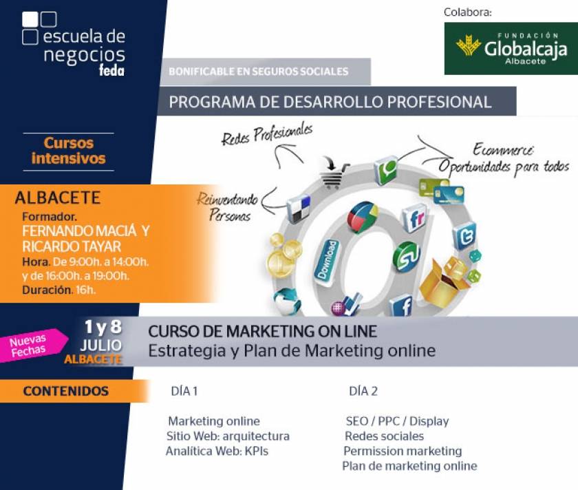 Escuela de Negocios FEDA cierra el curso académico con un Taller Estrategia y Plan de Marketing Online