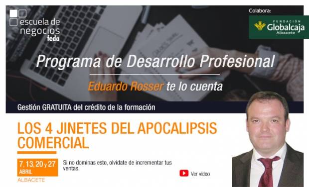 Fotografía de Escuela de Negocios FEDA inicia mañana la primera sesión de cuatro del seminario “Los 4 jinetes del apocalipsis comercial: Captación, cierre, fidelización y engagement comercial”, ofrecida por FEDA