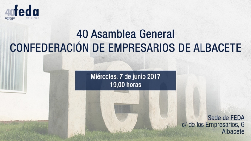 FEDA celebrará mañana miércoles su 40 Asamblea General